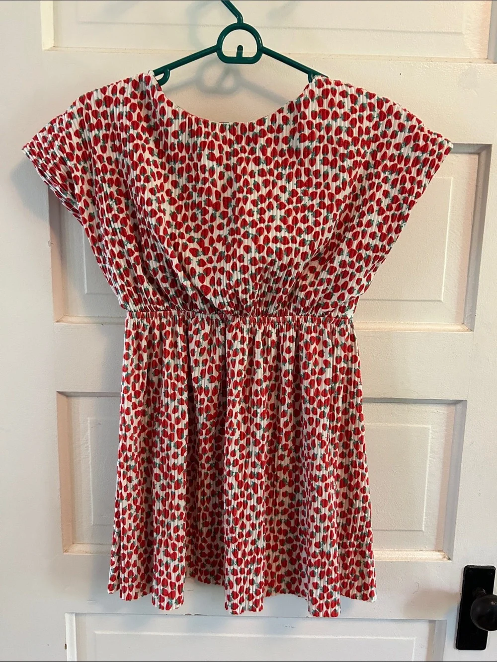 Zara Kids Girls Red Strawberry Print Summer Dress
